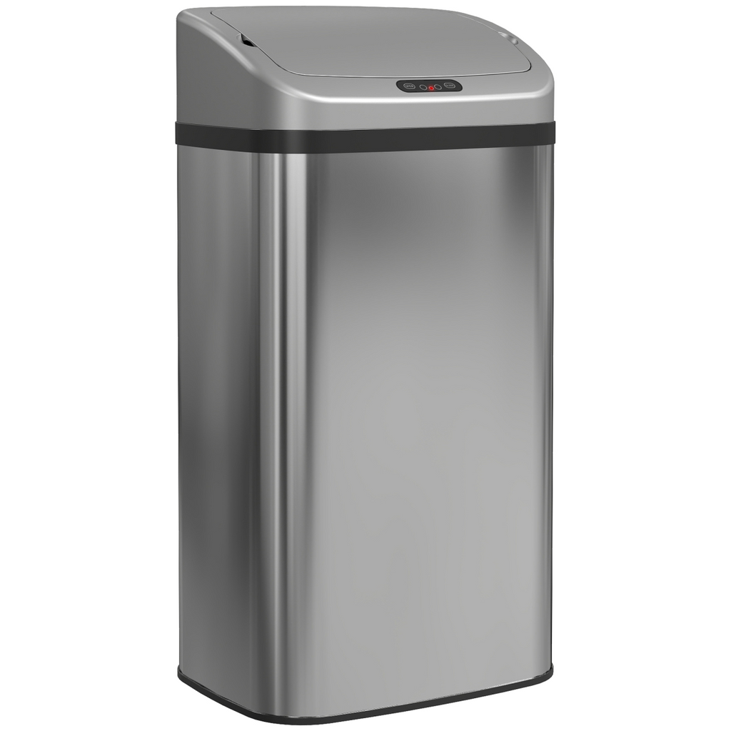 HOMCOM 48L Sensor Bin – Stainless Steel Kitchen Bin
