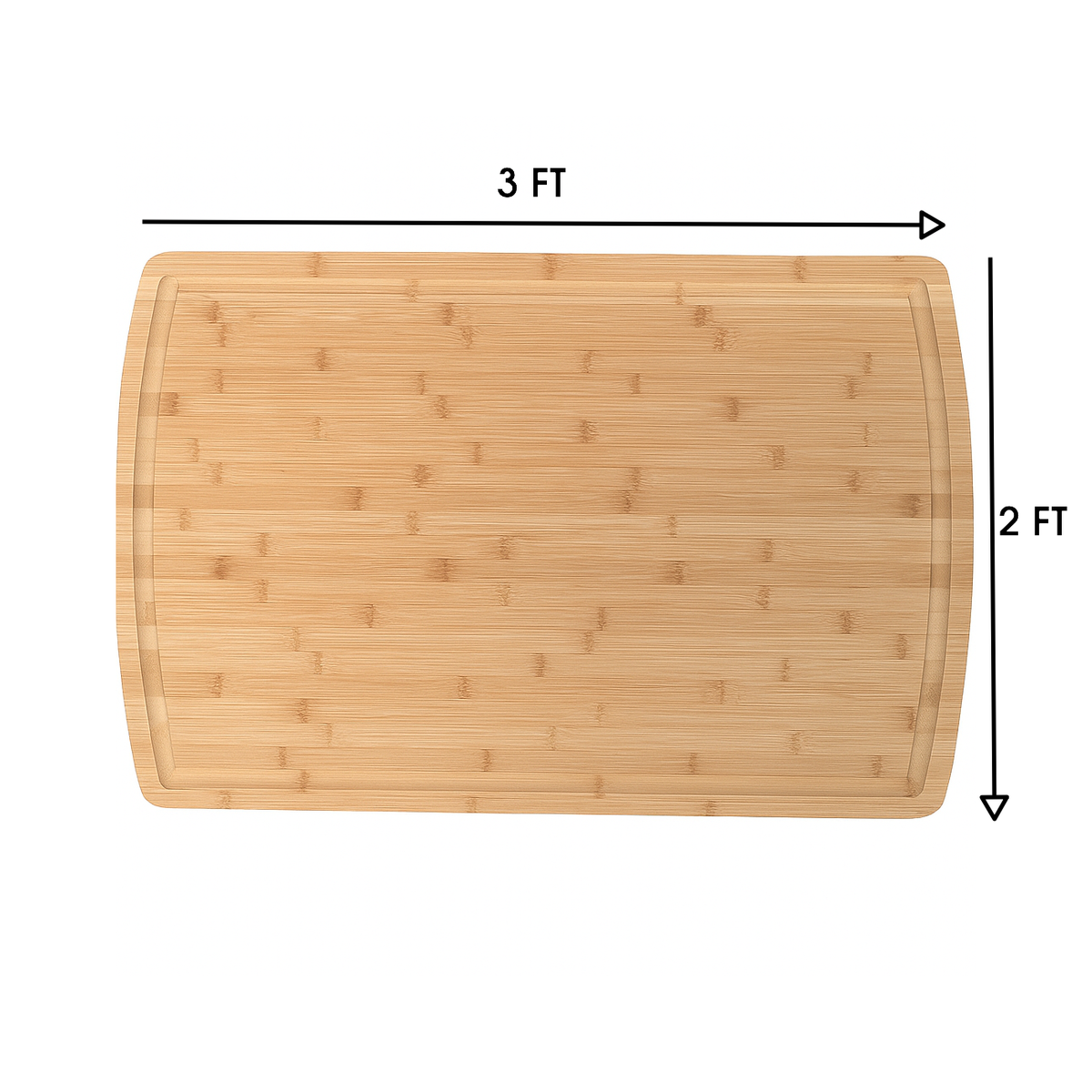 Extra-Large Solid Bamboo Chopping Board