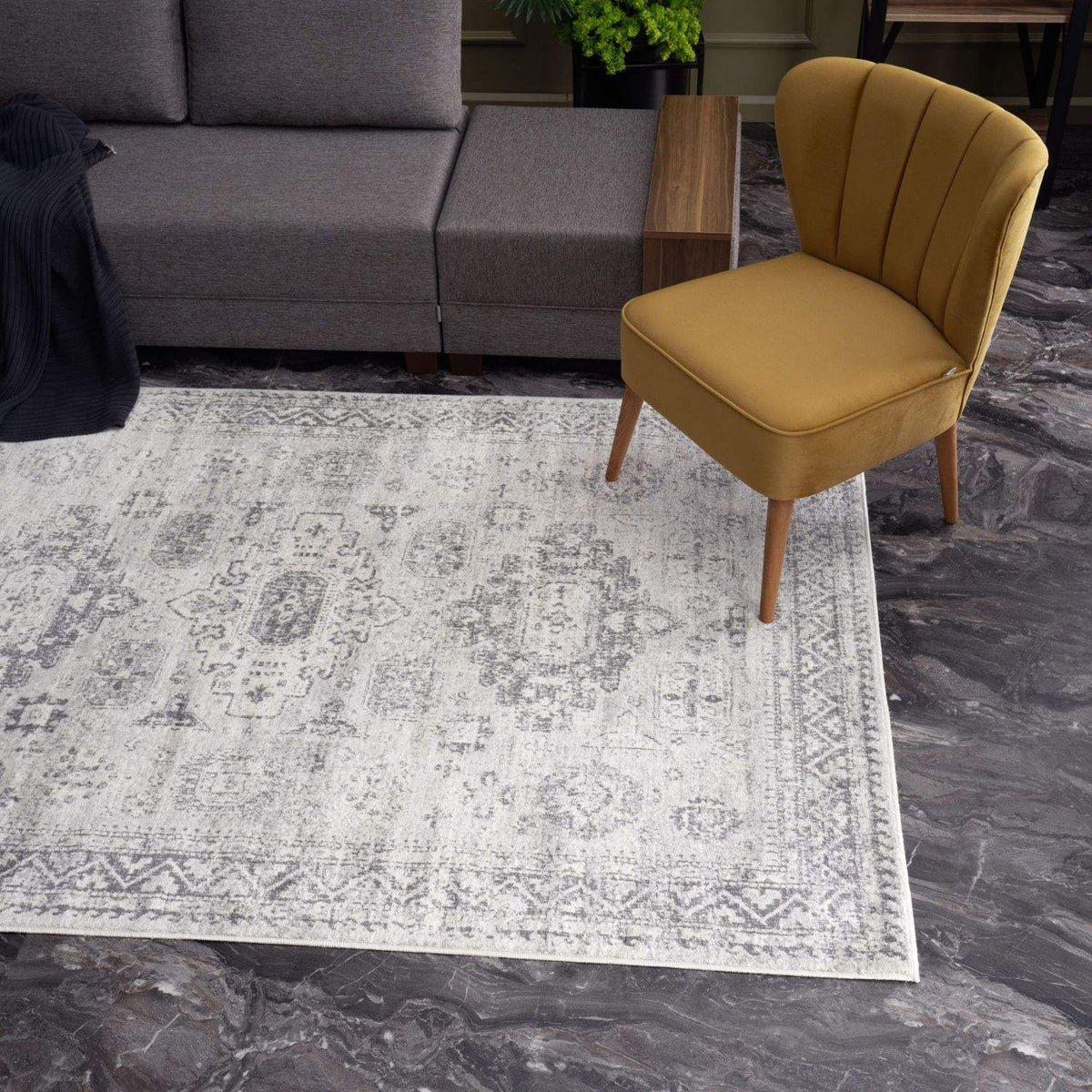 Montana Vintage Grey Rugs | 4050