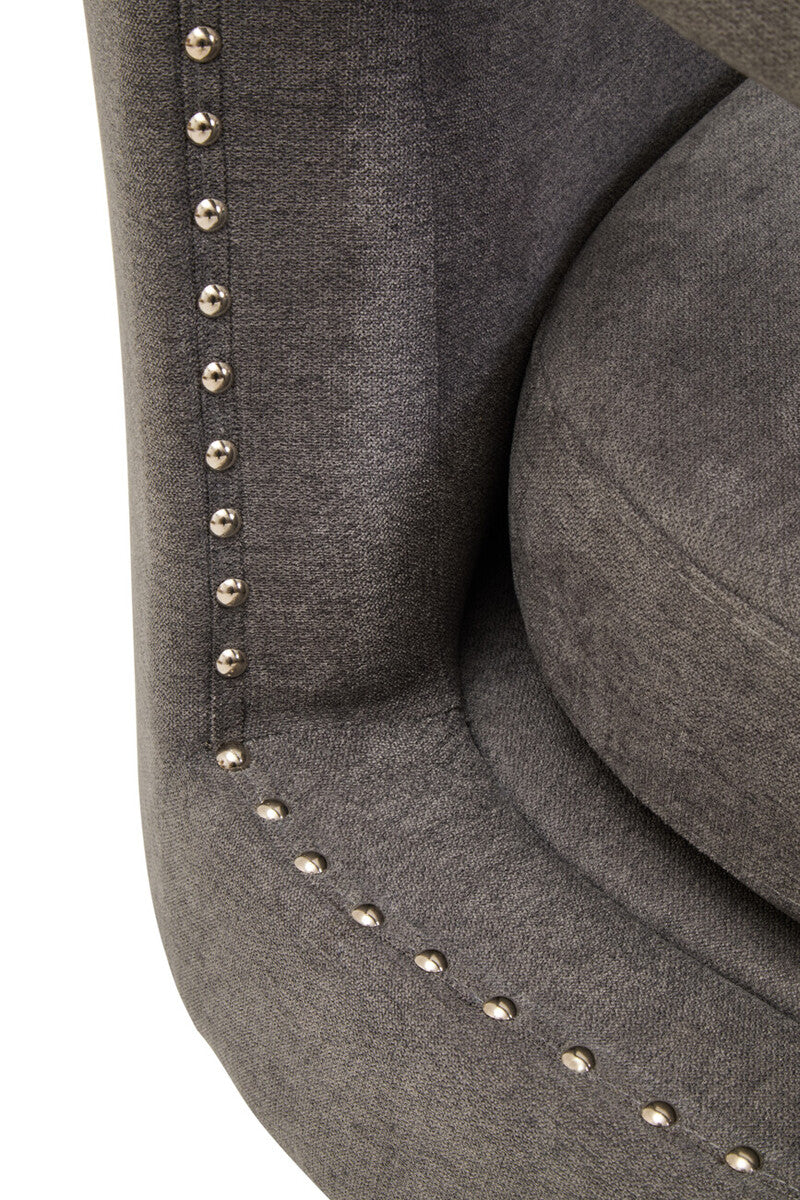 Hestia Ash Velvet Swivel Chair