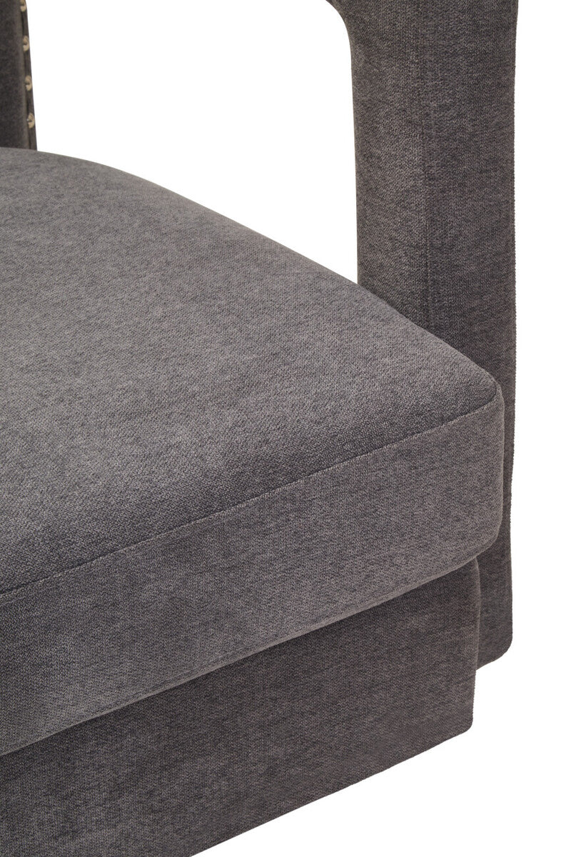 Hestia Ash Velvet Swivel Chair
