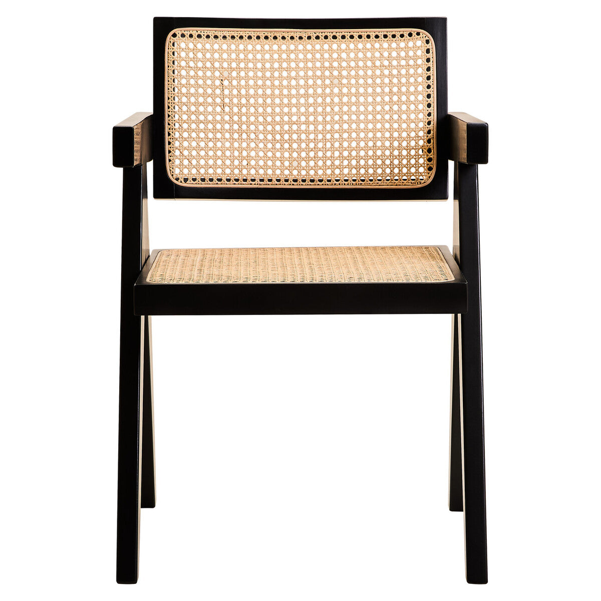 Cebu Natural Cane and Black Beech Wood Dining Chair