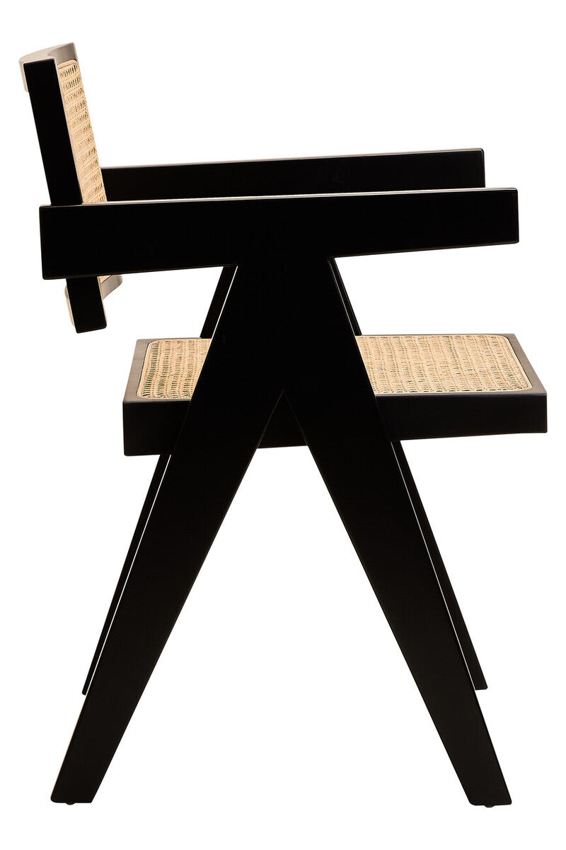 Cebu Natural Cane and Black Beech Wood Dining Chair