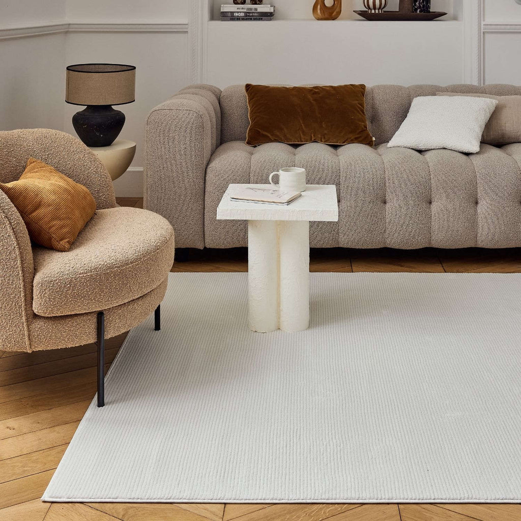 Carmel Cream Striped Rug | 6010