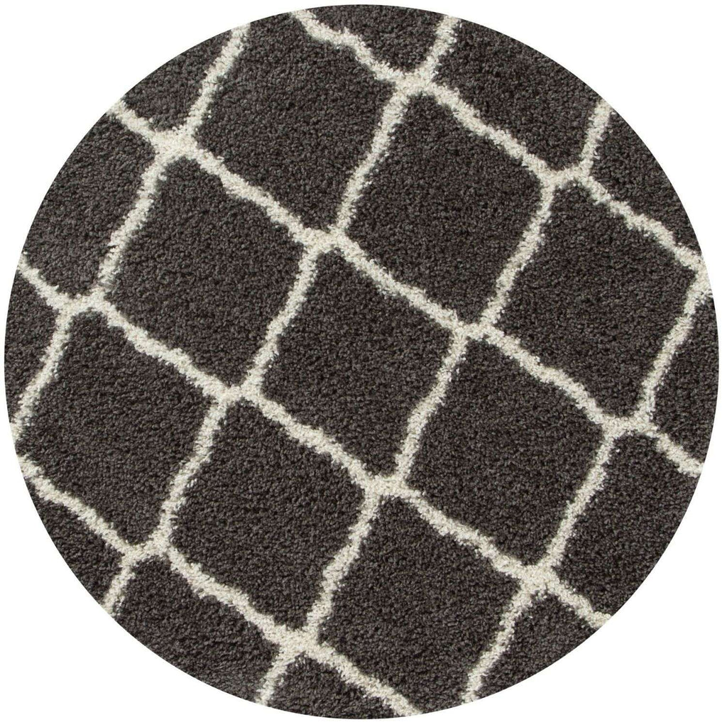 Moroccan Dark Grey Shaggy Rug | 740