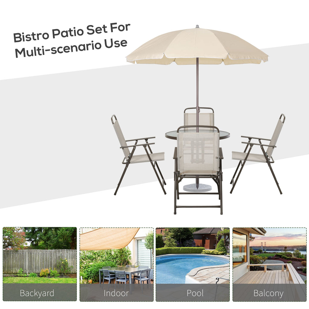 Outsunny 6-Piece Garden Dining Set