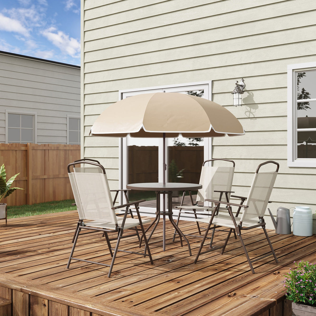 Outsunny 6-Piece Garden Dining Set