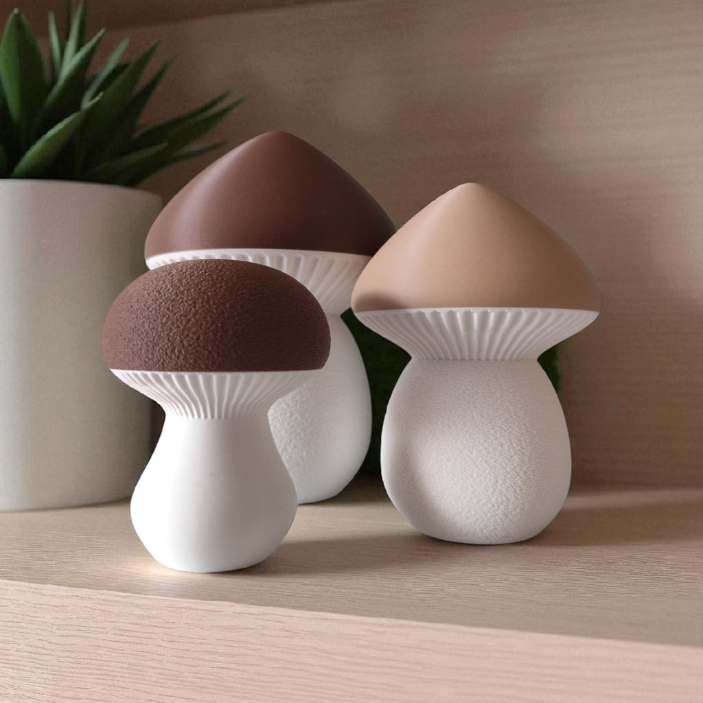 Miniature Mushroom Decor Set | 3D Printed Neutral Toadstools | Autumn Home & Nursery Accent