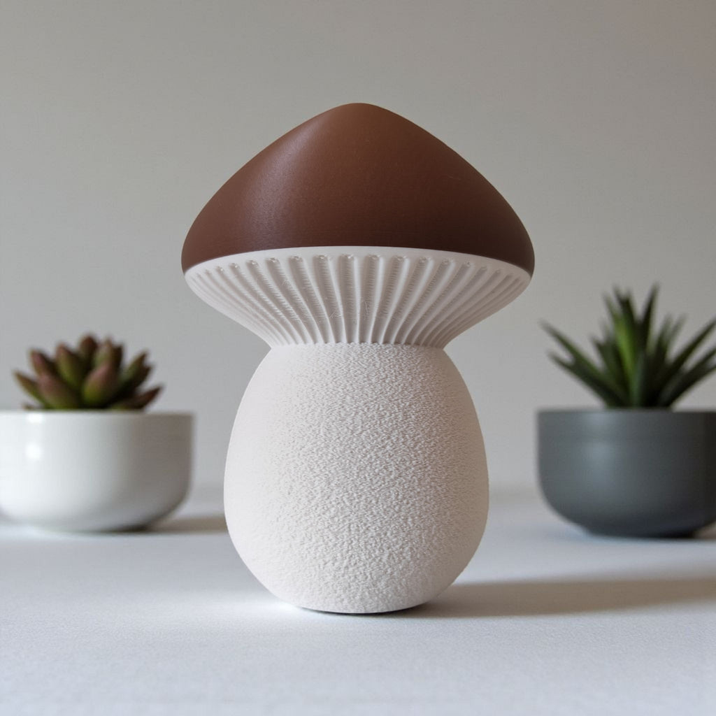 Miniature Mushroom Decor Set | 3D Printed Neutral Toadstools | Autumn Home & Nursery Accent