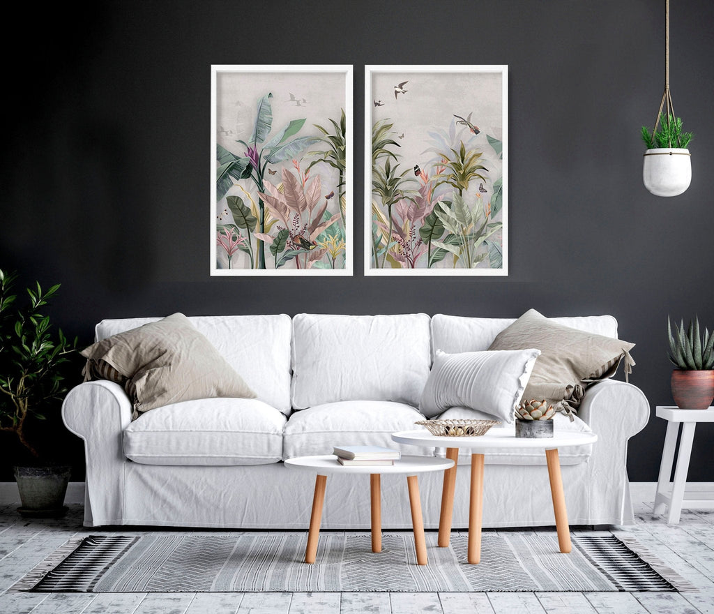 Vintage Asian Wall Art – Set of 3, Framed & Unframed Options
