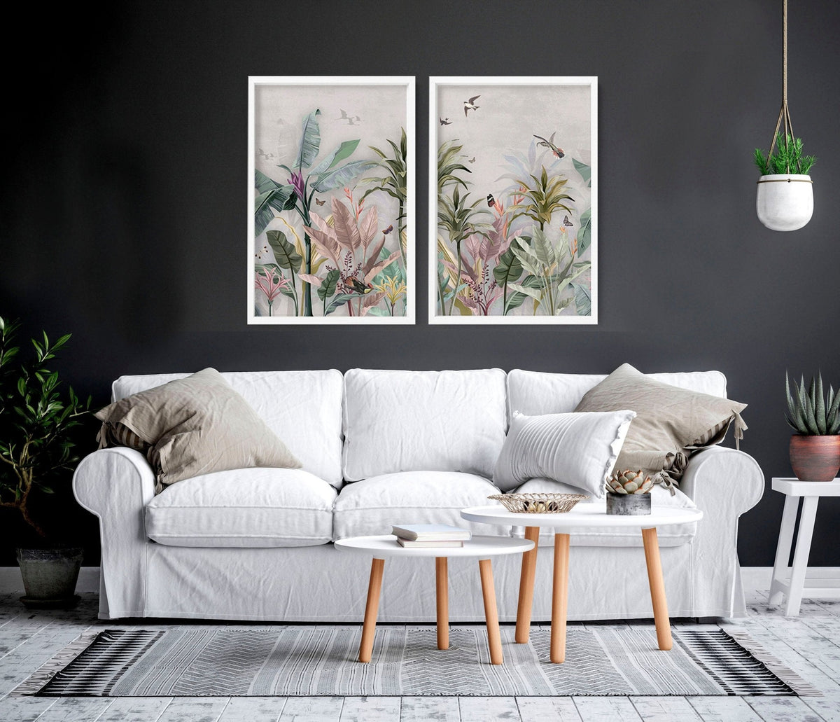 Vintage Asian Wall Art – Set of 3, Framed & Unframed Options
