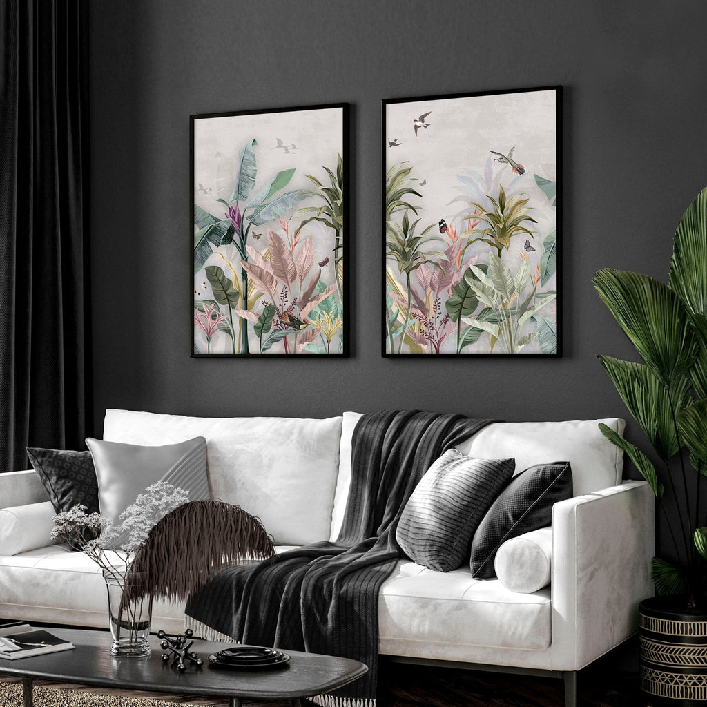 Vintage Asian Wall Art – Set of 3, Framed & Unframed Options
