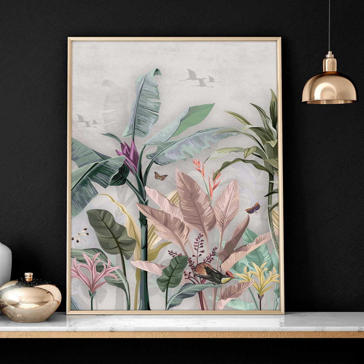 Vintage Asian Wall Art – Set of 3, Framed & Unframed Options