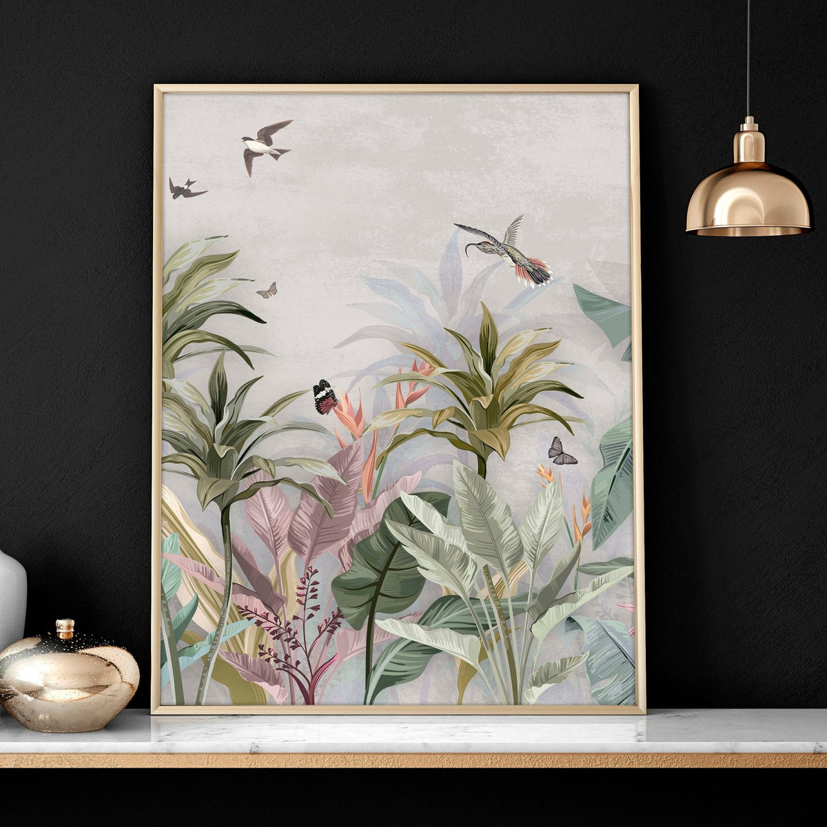 Vintage Asian Wall Art – Set of 3, Framed & Unframed Options