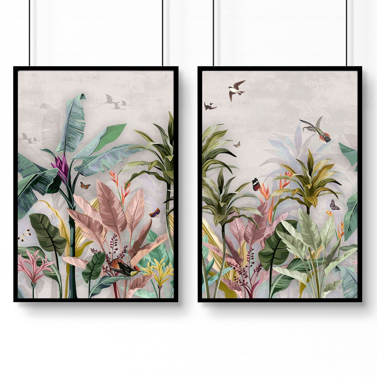 Vintage Asian Wall Art – Set of 3, Framed & Unframed Options