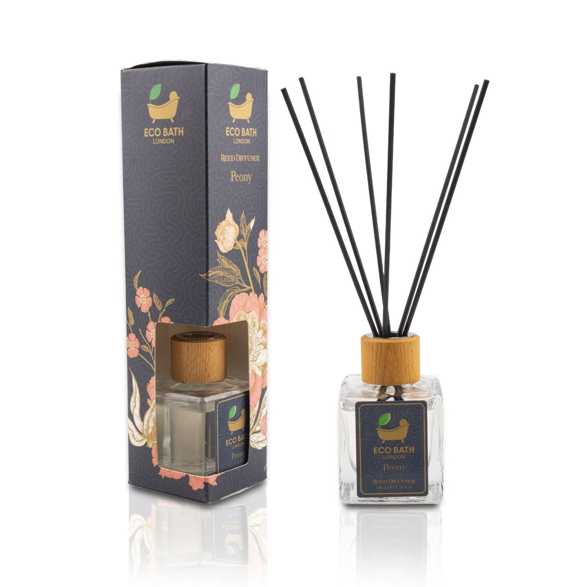 Eco Bath London Reed Diffuser Collection - Luxurious Home Fragrance, Long-Lasting Room Diffusers with Natural Essential Oils, 100ml (3.38 Fl.Oz), Multiple Scents Available