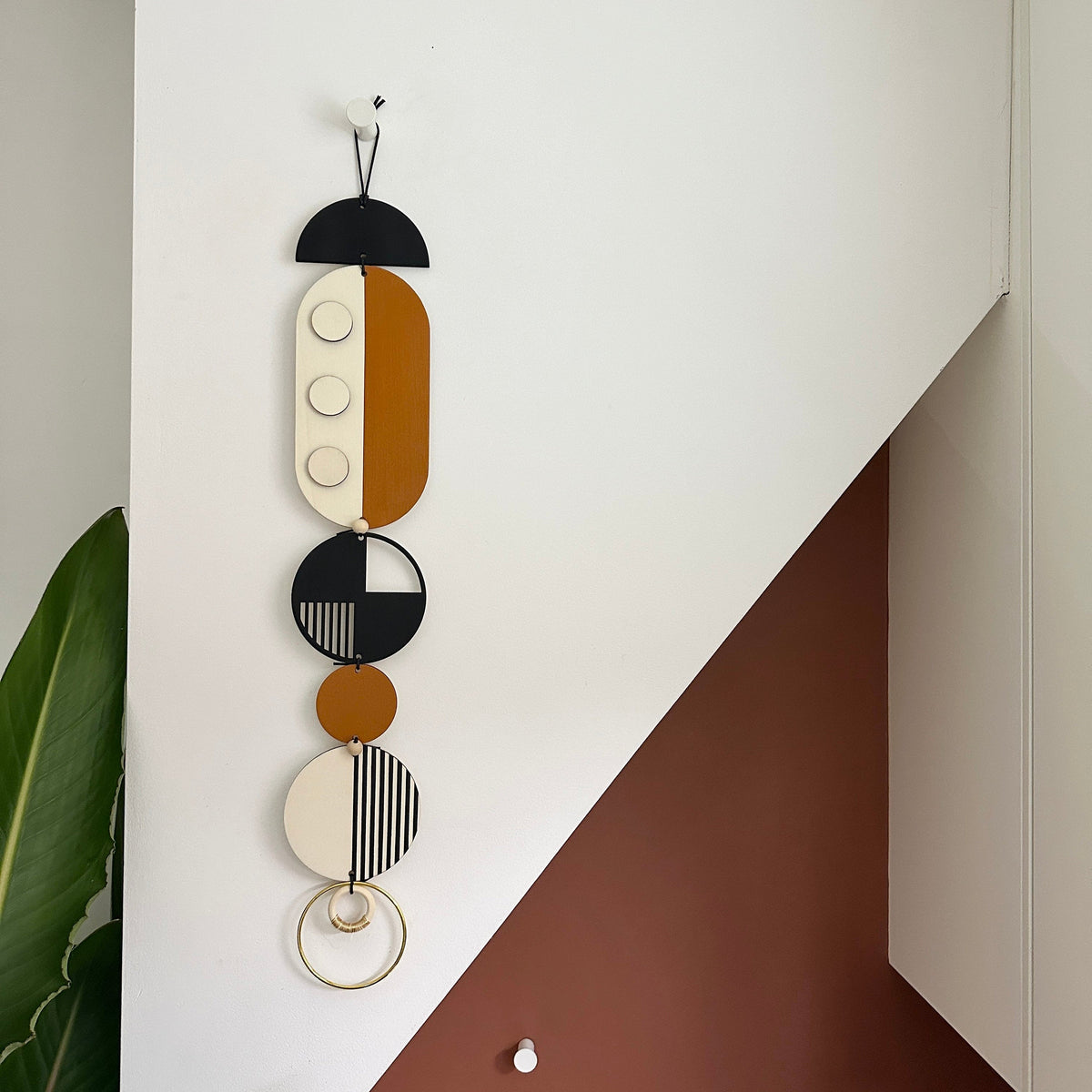 Geometric Wood Wall Art – Modern Minimal Wall Hanging
