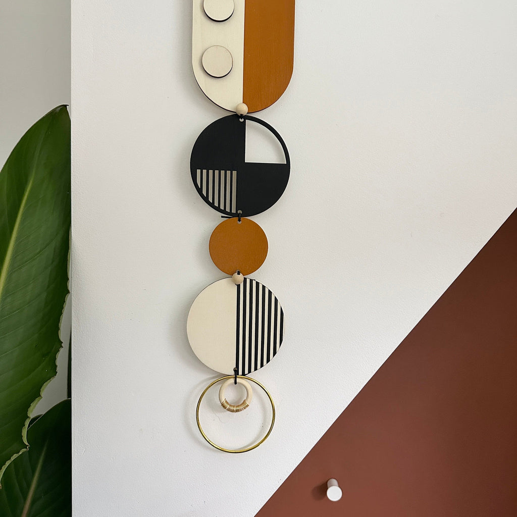 Geometric Wood Wall Art – Modern Minimal Wall Hanging