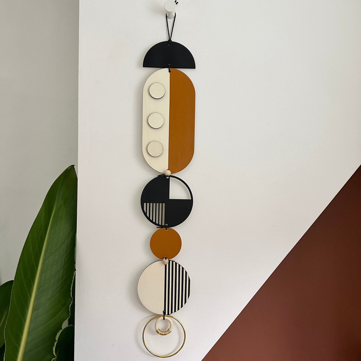 Geometric Wood Wall Art – Modern Minimal Wall Hanging