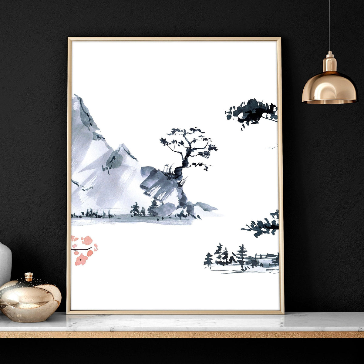 Cherry Blossom Wall Art – Set of 3, Framed & Unframed Options