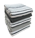 OLIVIA ROCCO 5 Pack Cotton Kitchen Tea Towels Striped Ribbed Waffle 45cm x 65cm Quick Dry