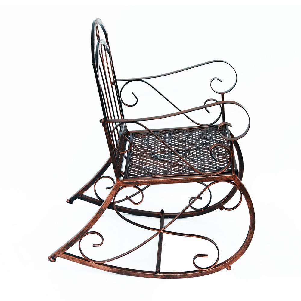 Bronze Iron Garden Rocking Chair