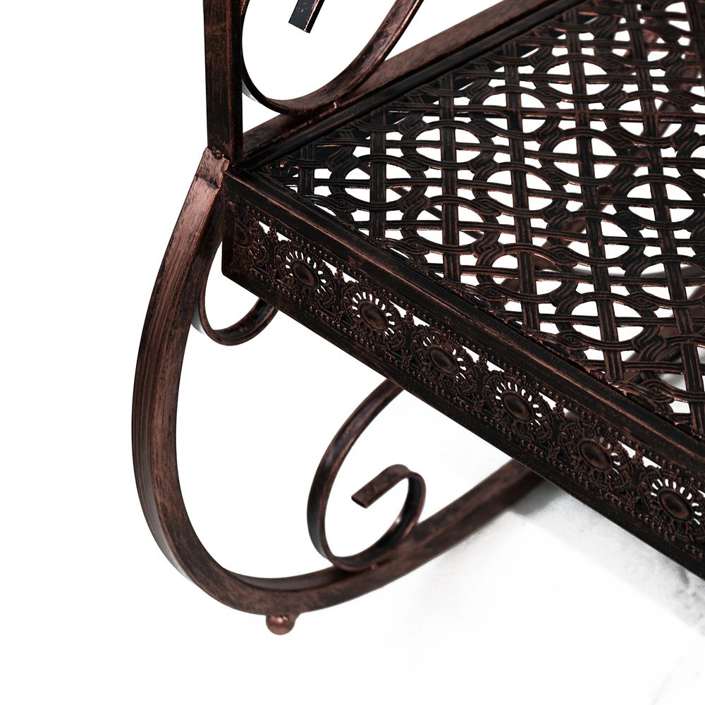 Bronze Iron Garden Rocking Chair