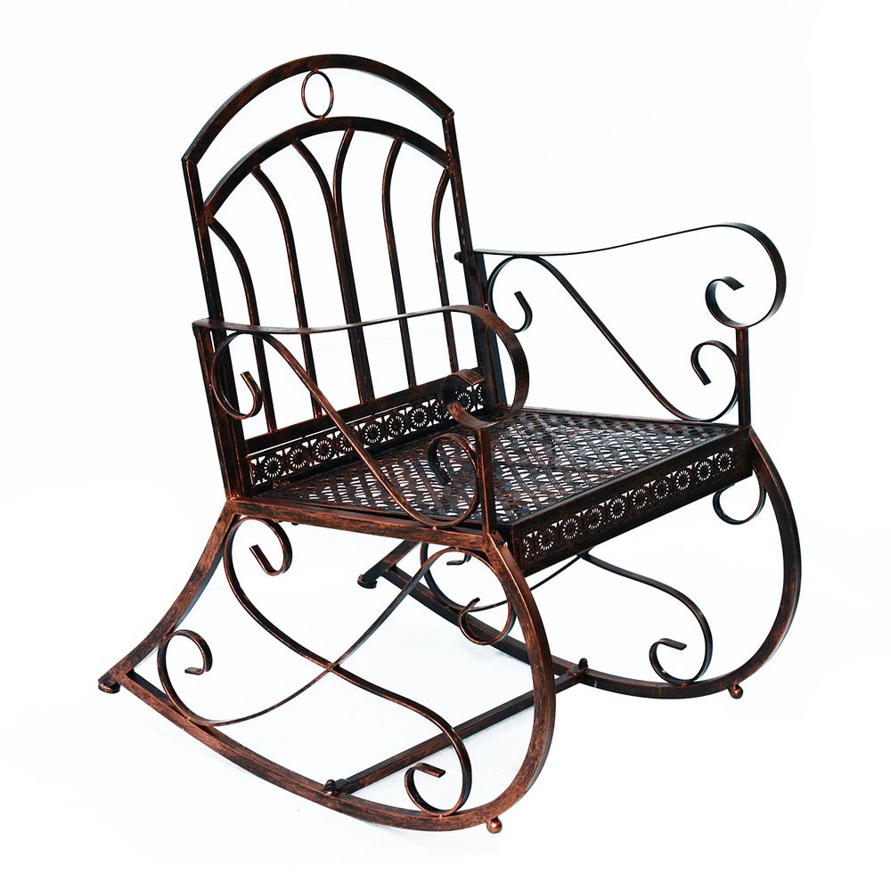 Bronze Iron Garden Rocking Chair