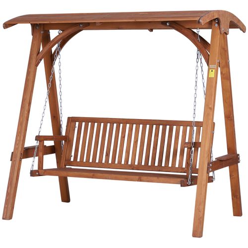 Wooden 3-Seater Garden Swing Chair