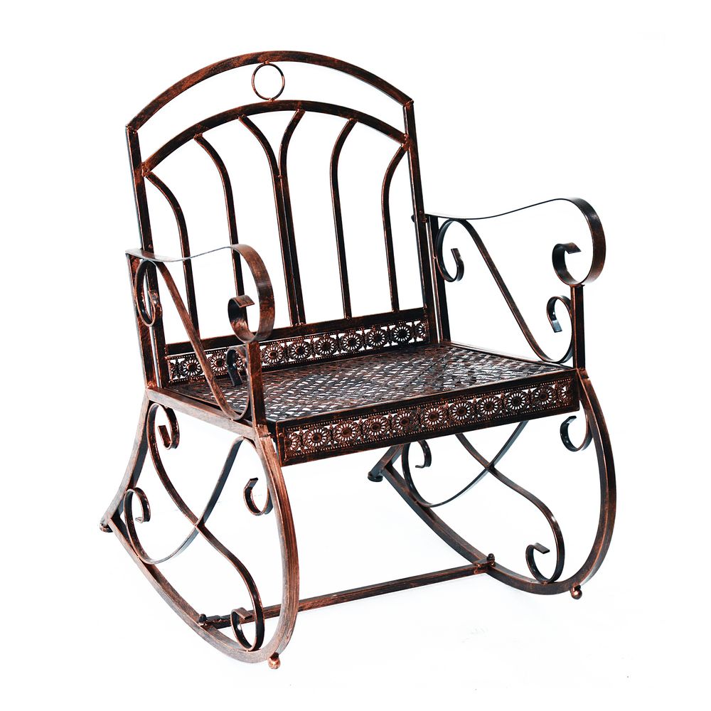 Bronze Iron Garden Rocking Chair