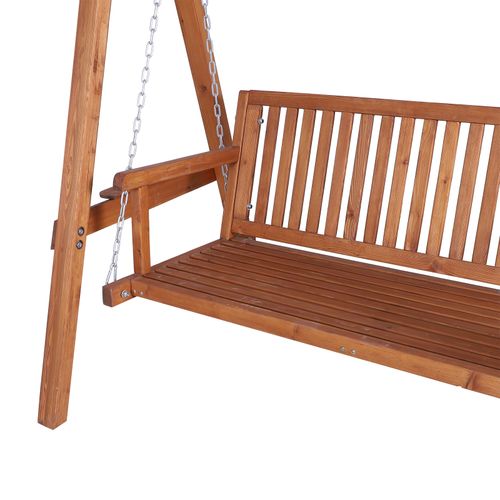 Wooden 3-Seater Garden Swing Chair