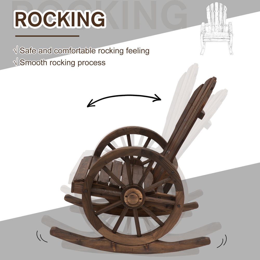 Solid Wood Adirondack Rocking Chair