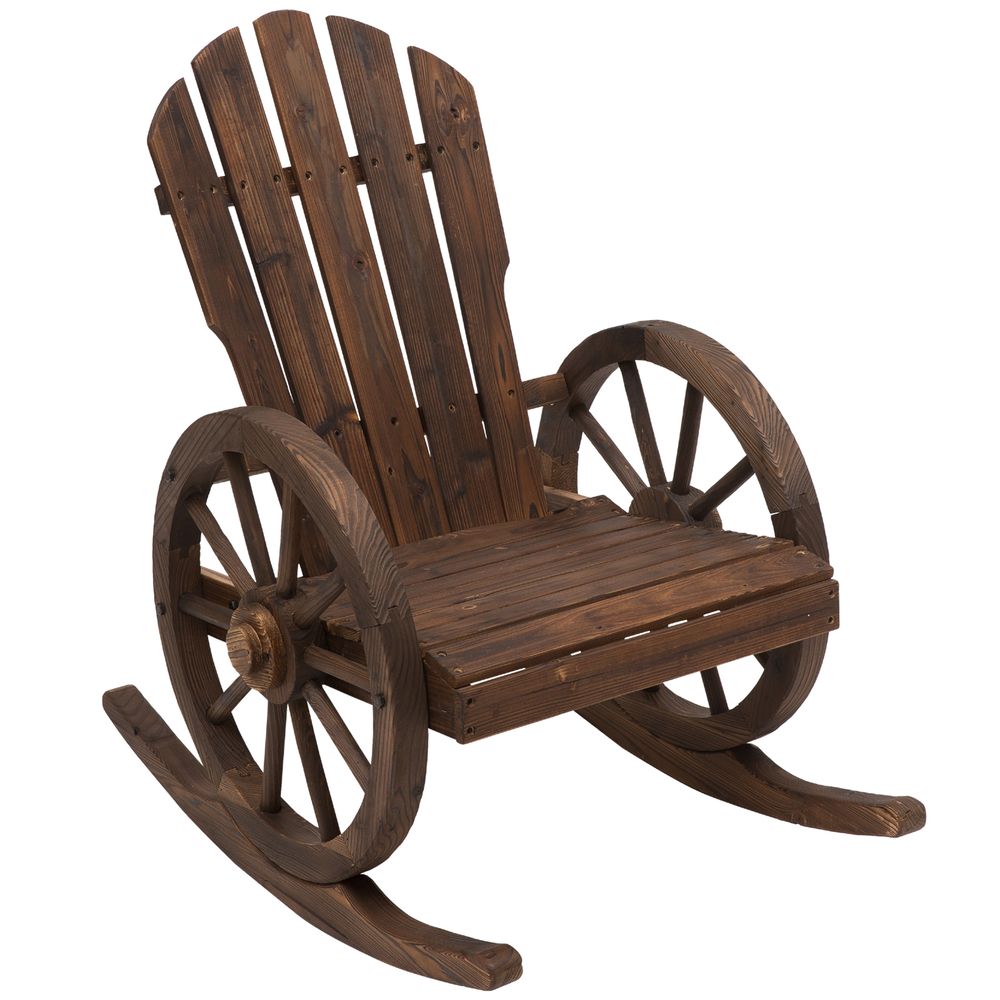Solid Wood Adirondack Rocking Chair