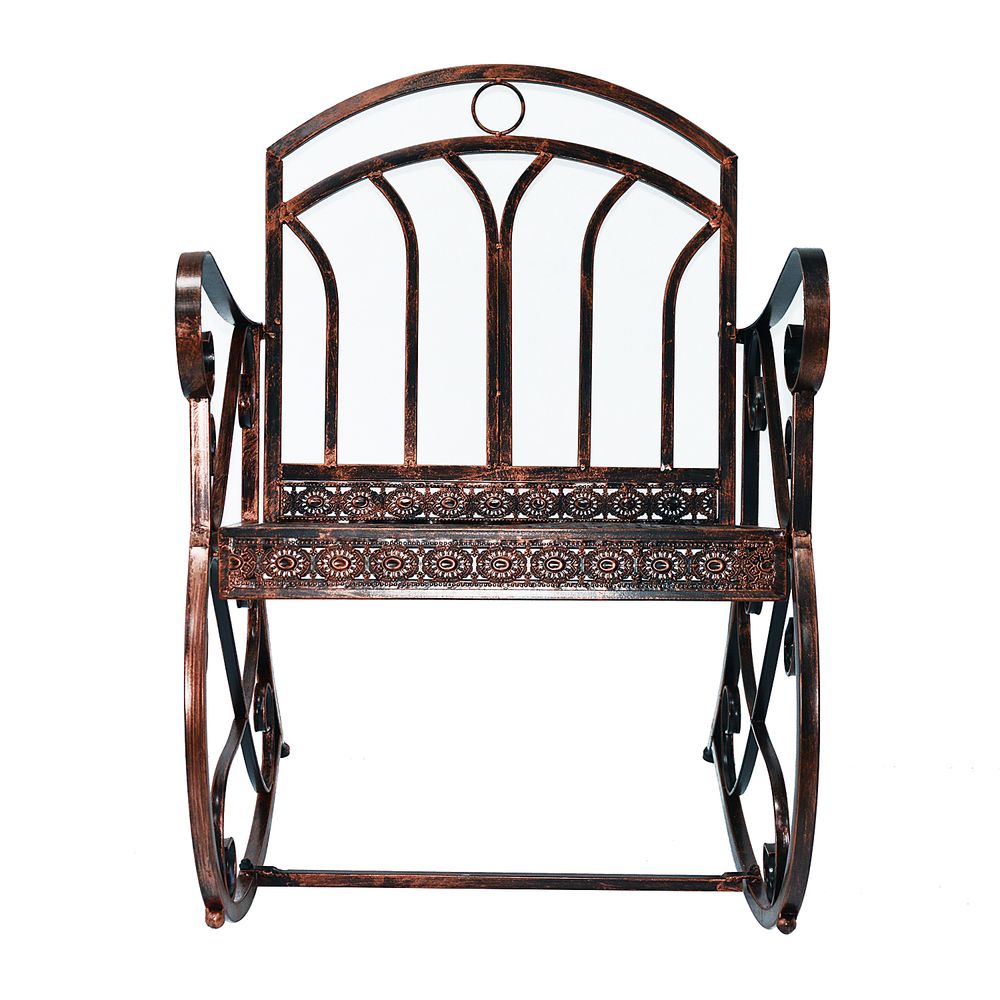 Bronze Iron Garden Rocking Chair